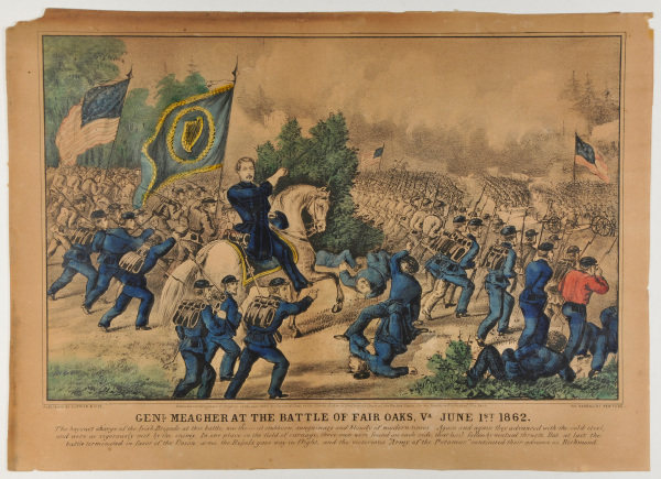 GENL. MEAGHER AT THE BATTLE OF FAIR OAKS, VA., JUNE 1ST, 1862