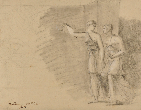 Two Greek Maidens Entering a Dark Room