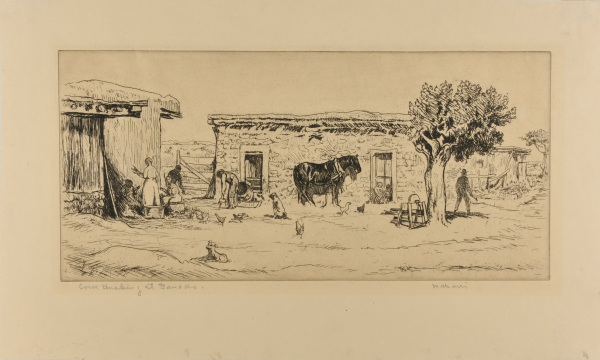 Corn Husking at Granado