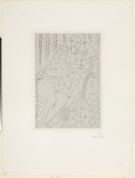 FIGURE ON A TURKISH ARMCHAIR