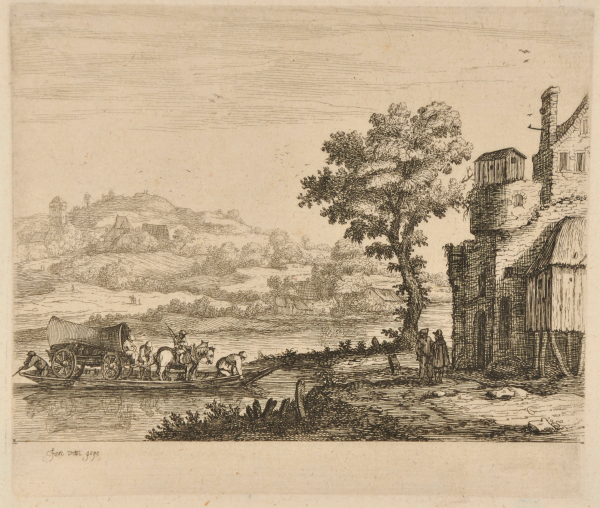 River Landscape with Ferry