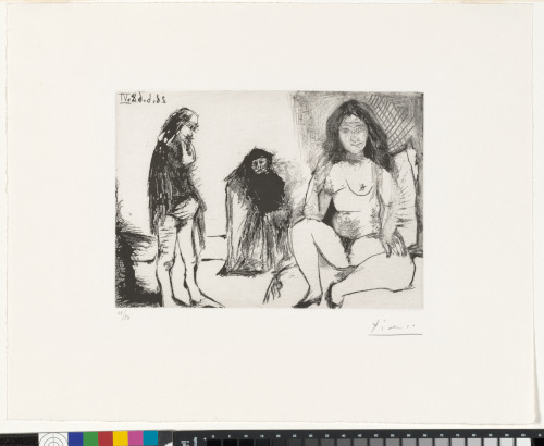 PENSIVE MAN AND A NUDE WOMAN, WITH A CÉLESTINE