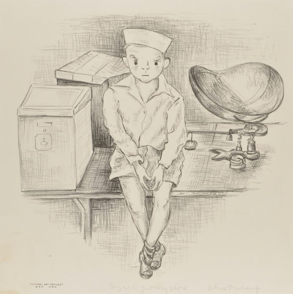 Boy in a Grocery Store