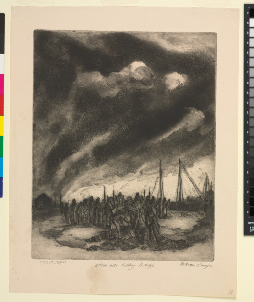 Storm Over Fishing Village