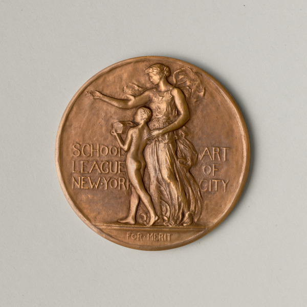 "SCHOOL ART LEAGUE OF NEW YORK MERIT AWARD" MEDAL