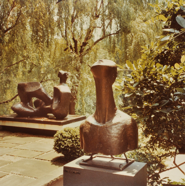 REG BUTLER, STUDY FOR THE 'THIRD WATCHER.' PHOTOGRAPH TAKEN IN THE WURTZBURGER SCULPTURE GARDEN (ORIGINAL SITE, TIMBERLANE)
