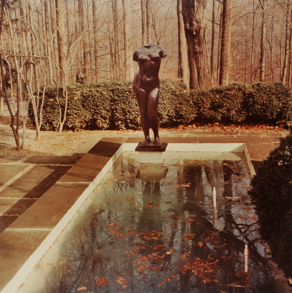 MAILLOL, STUDY FOR "SUMMER." PHOTOGRAPH TAKEN IN THE WURTZBURGER SCULPTURE GARDEN (ORIGINAL SITE, TIMBERLANE)