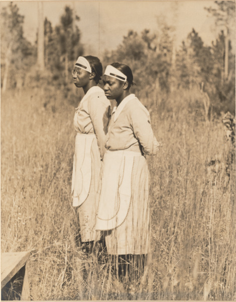 Lizzie and Hattie Stand by For Lunch