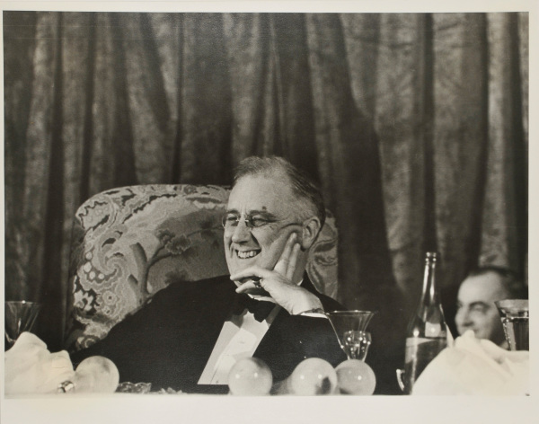 PRESIDENT FRANKLIN DELANO ROOSEVELT AT THE JACKSON DAY DINNER