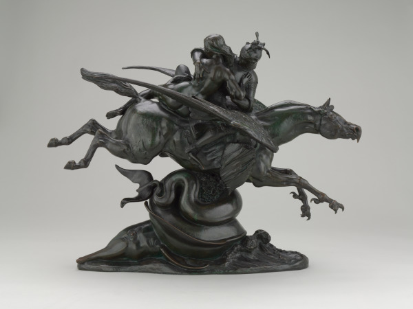 Angélique et Roger montés sur l’hippogriffe (bouche fermé, seconde version)