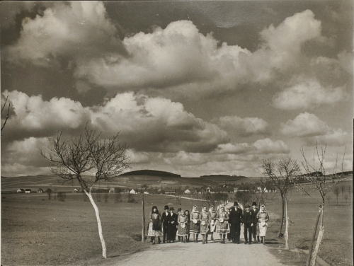 CZECHOSLOVAKIAN PEASANTS DRESSED IN THEIR SUNDAY BEST. PUBLISHED IN 'NORTH OF THE DANUBE,' 1939