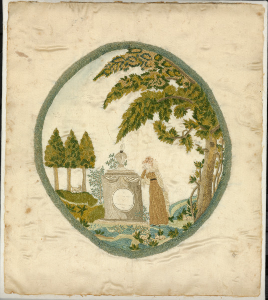 MOURNING EMBROIDERY DEDICATED TO DEPARTED FRIENDS