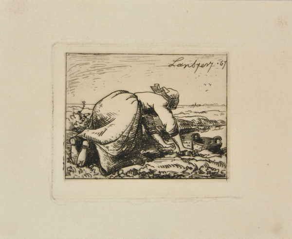 WOMAN WASHING CLOTHES SEEN FROM THE BACK