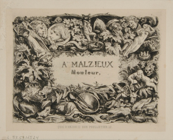 ADDRESS CARD OF THE MOLDMAKER MALZIEUX