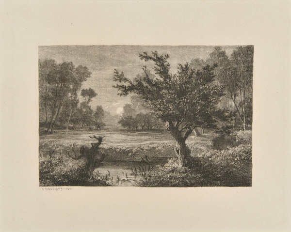 MOONRISE IN THE VALLEY OF ANDILLY