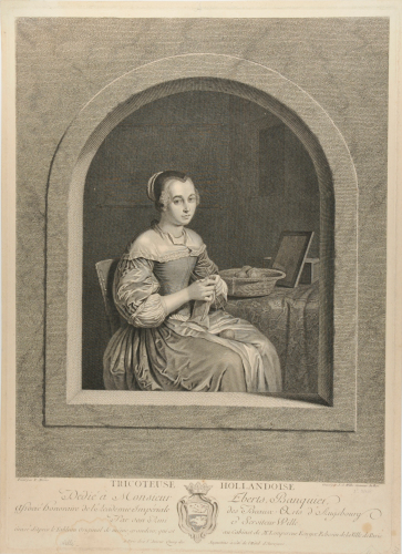 DUTCH WOMAN KNITTING