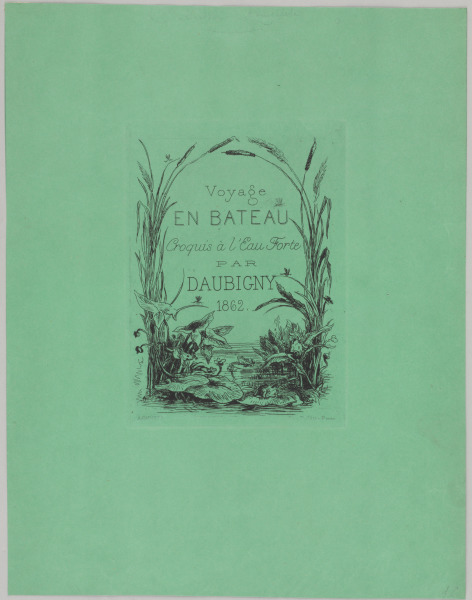TITLE PLATE FROM THE SERIES "VOYAGE EN BATEAU"