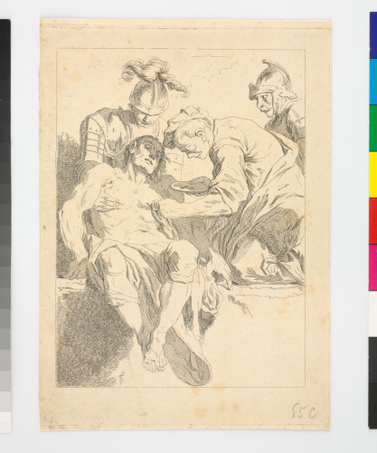 Men Cleaning a Soldier’s Wounds