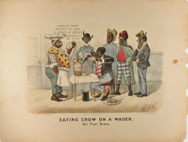 EATING CROW ON A WAGER. DE FUST BRACE.