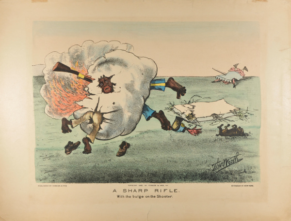 A SHARP RIFLE WITH THE BULGE ON THE SHOOTER