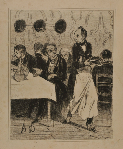 WAITER!... -COMING... -BUT I ORDERED MY BEEFSTEAK AN HOUR AND A QUARTER AGO, AND YOU KEEP TELLING ME THAT IT IS COMING. I WANT TO EAT SOMETHING ELSE!