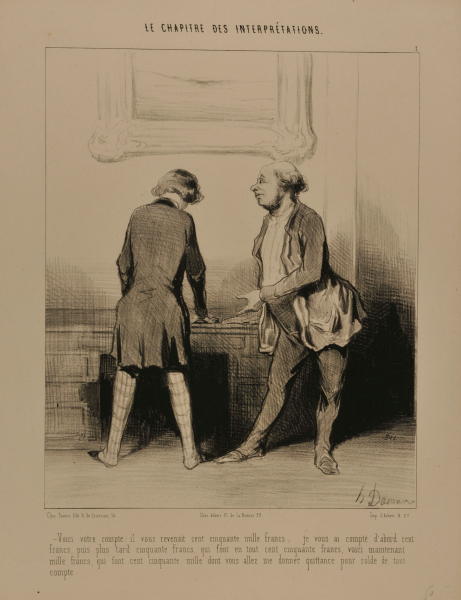 Here is your account: I owed you 150’000 Francs…