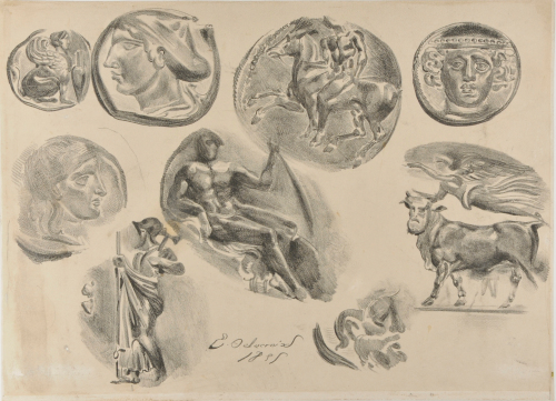 SHEET OF NINE ANTIQUE COINS