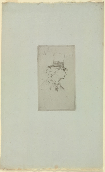PROFILE OF CHARLES BAUDELAIRE IN A HAT