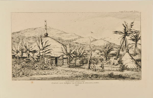 NEW CALEDONIA: LARGE NATIVE HUT ON THE ROAD FROM BALADE TO PUEBO, 1845