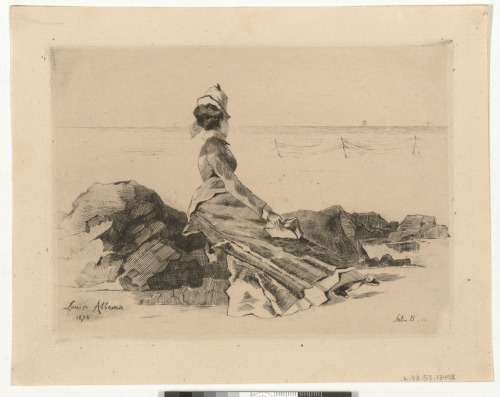 WOMAN SEATED ON A ROCK