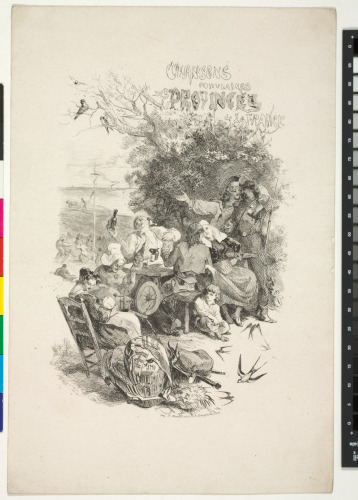 FRONTISPIECE FOR THE BOOK "CHANSONS POPULAIRES DES PROVINCES DE FRANCE (PARIS: BOURDILLAT ET CIE., 1860)"