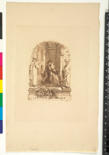 Frontispiece for the book “Alphonse Daudet, La Double conversion, conte en vers (Paris: Poulet-Malassis, 1861)”