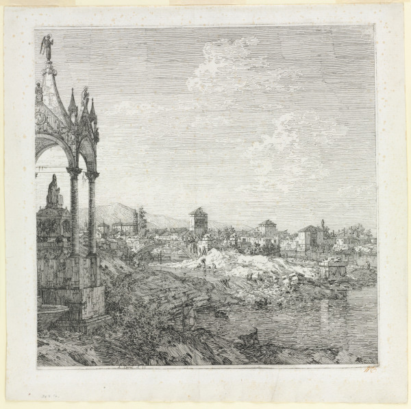 View of a Town with a Bishop’s Tomb