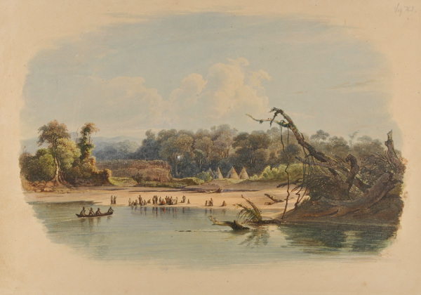 PUNKA INDIANS ENCAMPED ON THE BANKS OF THE MISSOURI