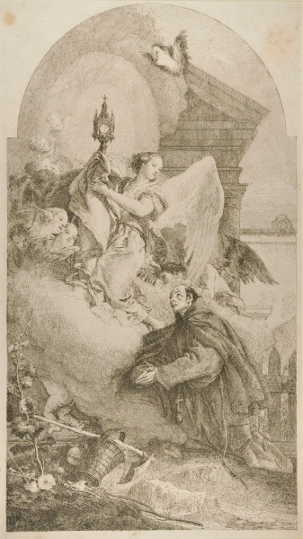 THE ANGEL APPEARING TO SAINT PASCHAL BAYLON