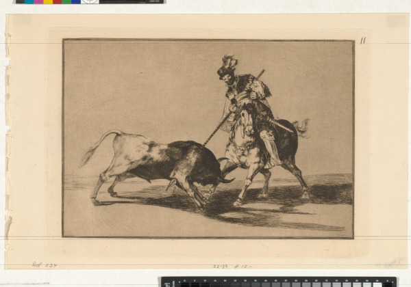 El Cid campeador lanceando otro toro (The Cid Campeador spearing another bull)