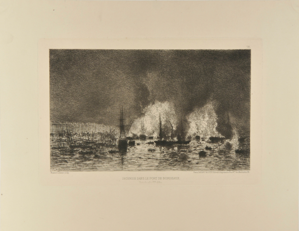 FIRE AT THE PORT OF BORDEAUX, NIGHT OF SEPTEMBER 28, 1869