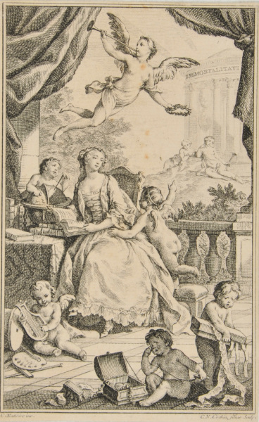 FRONTISPIECE FOR FONTENELLE'S "LA PLURALITÉ DES MONDES"
