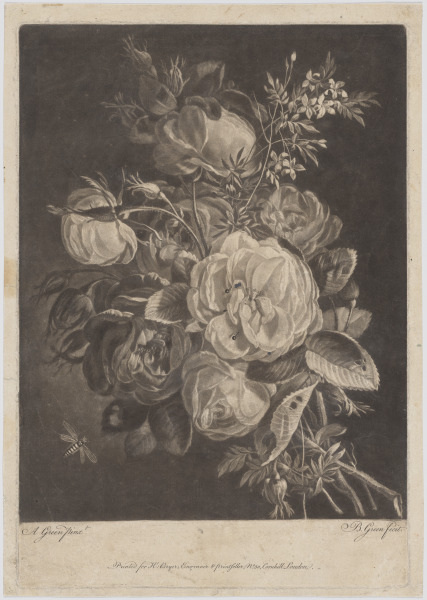 A BOUQUET OF FLOWERS WITH ANTS AND A WASP