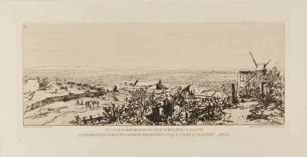 BATTERY AT MONTMARTRE, VIEW NEAR THE MOULIN DE LA GALETTE