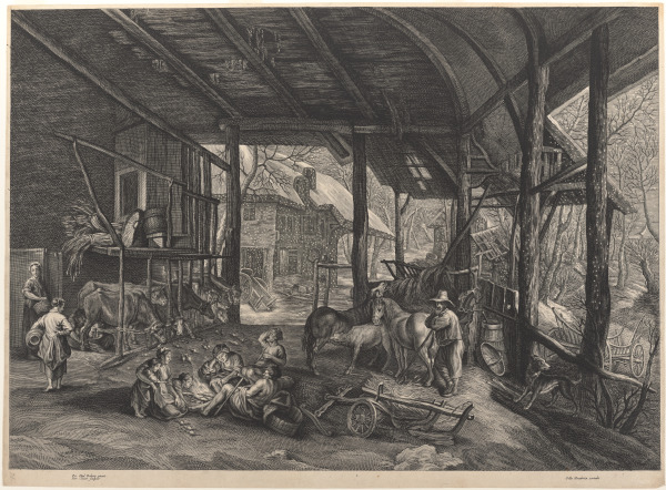 WINTER: THE INTERIOR OF A BARN