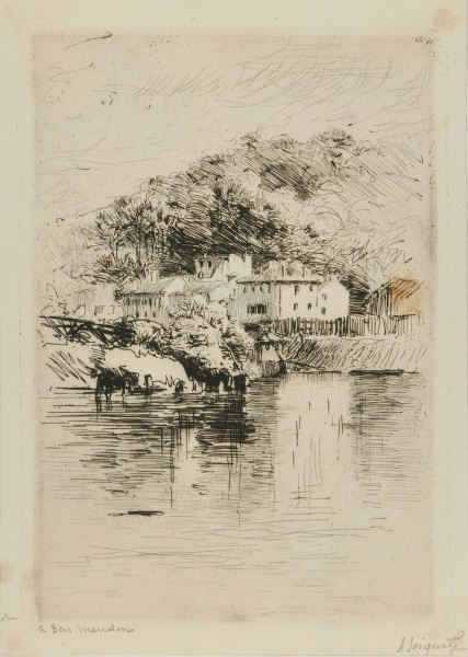 À Bas Meudon, with houses by the river