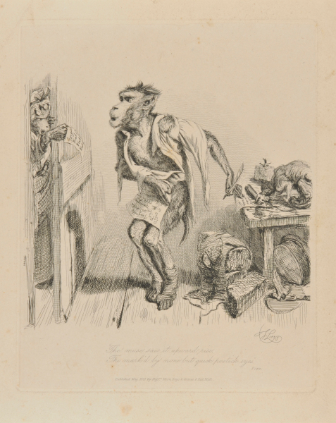 “The muse saw it upward rise”