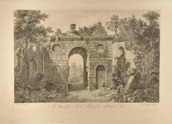 A VIEW OF THE SOUTH SIDE OF THE RUINS AT KEW