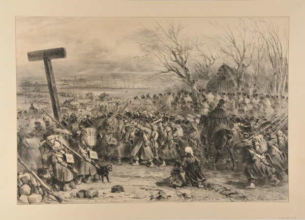 THE FRENCH ARMY PASSES THE BORDER, NOVEMBER 12, 1832