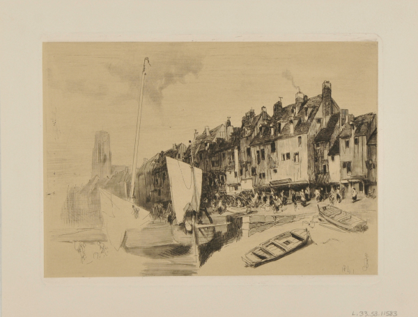 DOCK OF A HARBOR IN NORMANDY