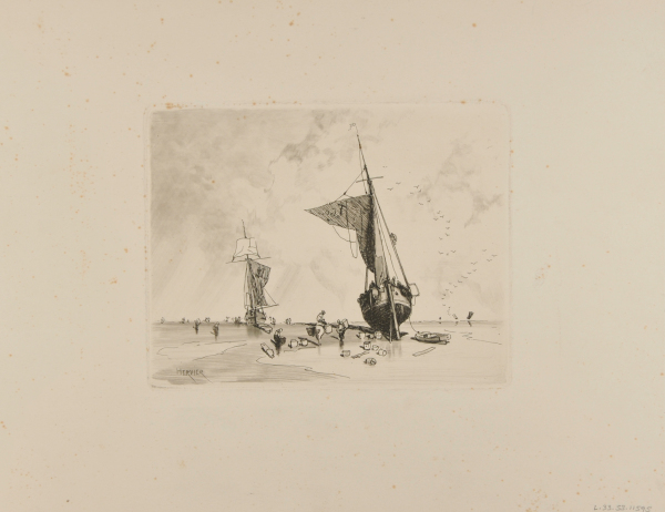 Boats Docked at Low Tide