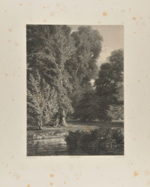 LANDSCAPE WITH FIGURE READING UNDER A TREE