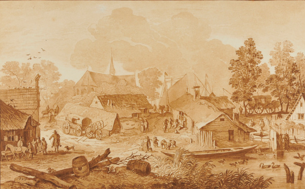 LANDSCAPE WITH A VILLAGE