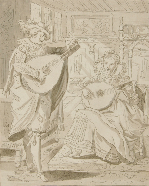 Couple Playing Lutes